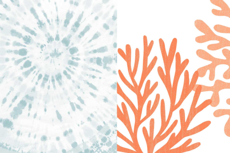 feuilles corail  - Papiers à motifs – 10doigts.fr