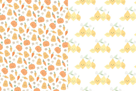 feuilles vitamines citrons - Papiers scrapbooking – 10doigts.fr