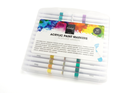 feutres acrylique mutli supports 60 couleurs - Marqueurs peinture : l'intensité de l'acrylique au bout des doigts – 10doigts.fr