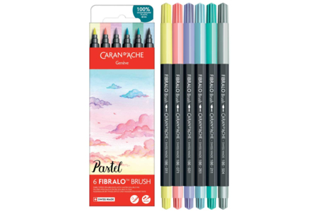 Feutres brush FIBRALO  Pastel - Feutres pinceaux : précision et souplesse pour dessiner – 10doigts.fr