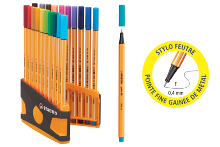 Feutres Stabilo Point 88 + Livre coloriage OFFERT - Feutres pointes fines – 10doigts.fr