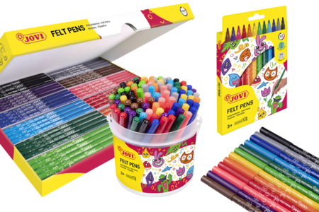 feutres scolaires lavables enfants JOVI - Feutres pointes moyennes : l'outil polyvalent pour le dessin et l'école – 10doigts.fr