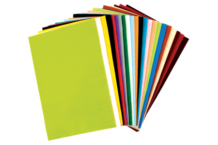 Feutrine 20 x 30 cm - 24 couleurs assorties - Feuilles de feutrine – 10doigts.fr