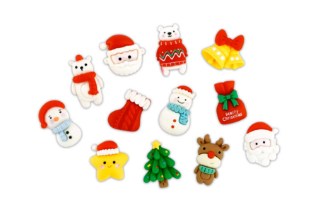 Figurines de Noël en résine - 12 pièces - Petites décorations de Noël – 10doigts.fr