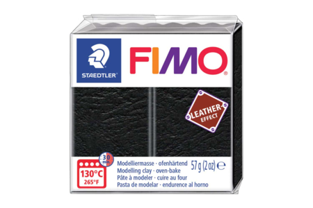 Fimo Effet Cuir - Noir - Pâtes Fimo Effect – 10doigts.fr