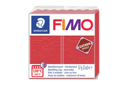 Fimo Effet Cuir - Rouge - Pâtes Fimo Effect – 10doigts.fr