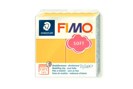 Fimo Soft - Jaune Mangue 110 - Pâtes Fimo Soft – 10doigts.fr