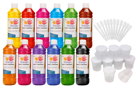 flacons 500 ml d'encre à dessiner + CADEA - Encres liquides – 10doigts.fr