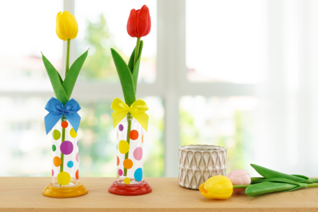 fleur tulipe vase fête des mères cadeau - Activités manuelles fête des mères – 10doigts.fr