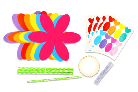 Kit fabrication fleurs cadre photos - 12 fleurs - Kits activités "Cadeau à offrir" – 10doigts.fr