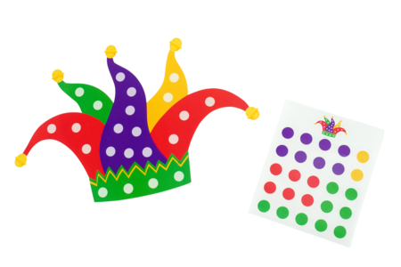 Formes Carnaval + gommettes - arlequin - Kits créatifs Carnaval – 10doigts.fr