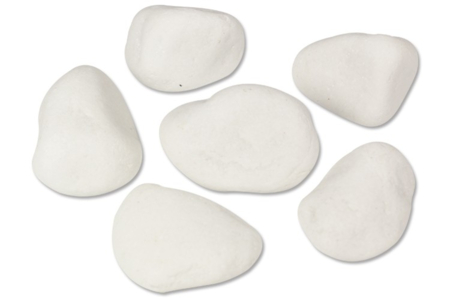 Galets en marbre blanc - Lot de 6 - Galets et coquillages – 10doigts.fr