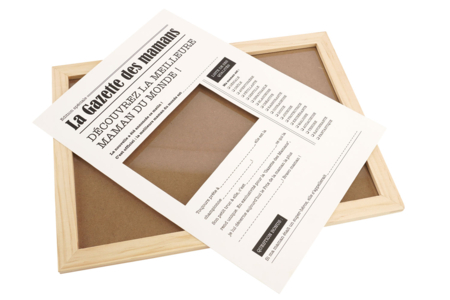 Gazette fête des mères + son cadre en bois - Cadres et clips photos : des supports uniques pour afficher vos souvenirs – 10doigts.fr
