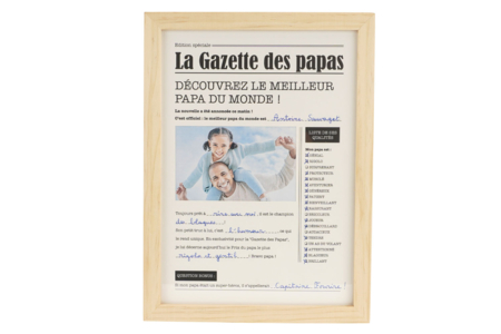 Gazette Papa + cadre - Cadres photos à décorer – 10doigts.fr