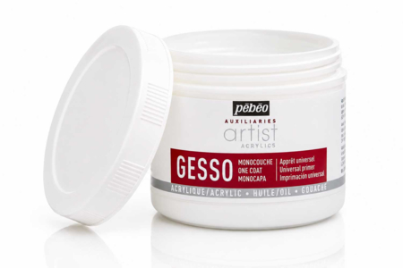 Gesso monocouche Pébéo - 500 ml - Gesso pour peinture et préparation des supports – 10doigts.fr