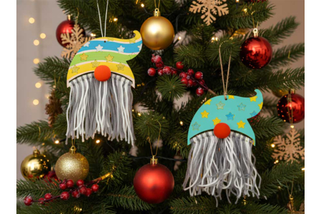 gnomes de noel à suspendre - Objets en bois Noël – 10doigts.fr