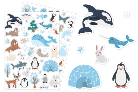 gommettes banquise - Des gommettes animaux pour créer et apprendre dès la maternelle – 10doigts.fr