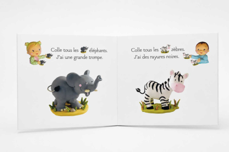 gommettes bébé, Les animaux sauvages - Gommettes Bébé : nos supports s'amuser à coller des images dès le 1er âge – 10doigts.fr