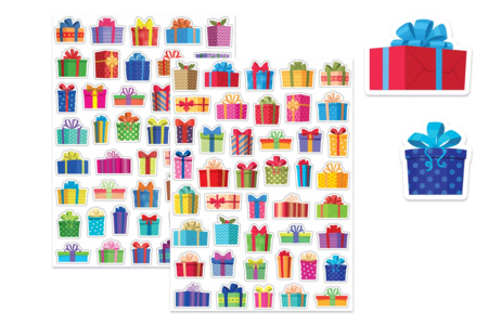 Gommettes cadeaux de Noel (2 planches) - Gommettes de Noël : autocollants et stickers créatifs pour enfants – 10doigts.fr
