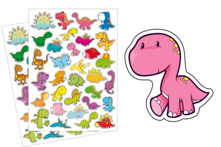 Gommettes dinosaures - 64 gommettes - Gommettes Animaux – 10doigts.fr