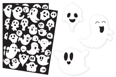 Gommettes fantômes - 56 pcs - Stickers Fantaisies – 10doigts.fr