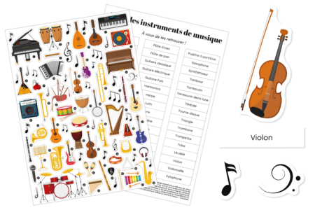 Gommettes Instruments de musique - Gommettes Pédagogiques – 10doigts.fr