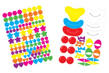 Kit masques Clown + gommettes - 6 pièces - Masques – 10doigts.fr