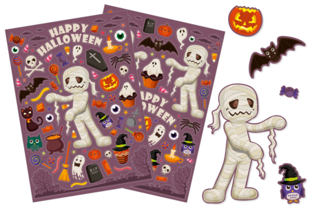 Gommettes Momies Halloween x 171 pcs - Gommettes Halloween – 10doigts.fr