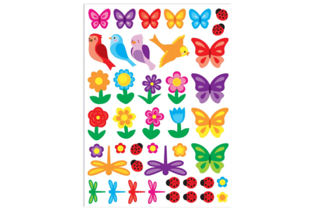 Gommettes printanières oiseaux fleurs - Gommettes saisons : des autocollants pour toute l’année – 10doigts.fr