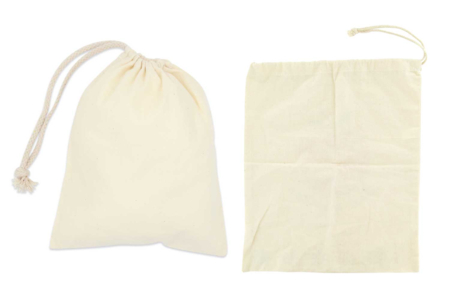 Grand sac coton à cordelette - 35 x 25 cm - Coton, lin – 10doigts.fr