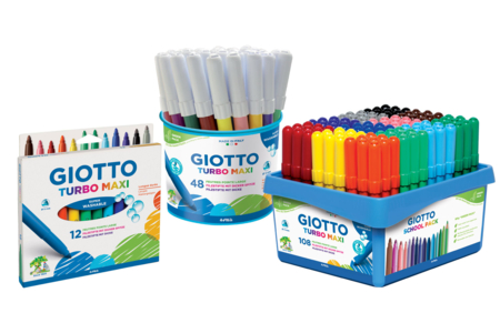 Feutres GIOTTO Turbo Maxi - Pointe large - Feutres pointes larges – 10doigts.fr