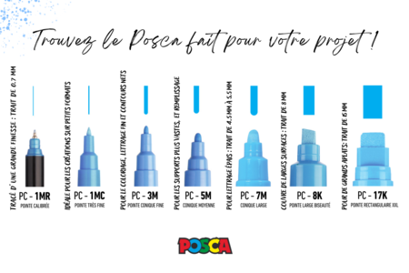 GUIDE POSCA - Marqueurs POSCA : la référence mondiale de la peinture nomade – 10doigts.fr