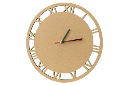 Horloge chiffres romains en médium - Horloges en bois – 10doigts.fr