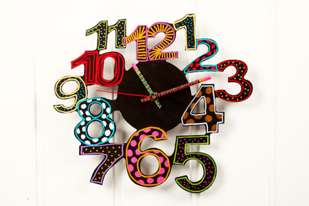 Cadran horloge chiffres - Horloges en bois – 10doigts.fr