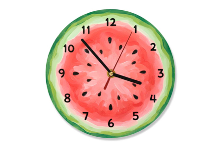 horloge pasthèque - Horloges en bois – 10doigts.fr