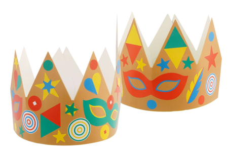 Kit 4 couronnes de carnaval + gommettes  - Kits créatifs Carnaval - Activités manuelles et de bricolage pour Carnaval – 10doigts.fr