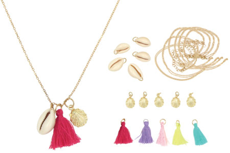Kit 5 sautoirs coquillages à fabriquer - Kits bijoux – 10doigts.fr