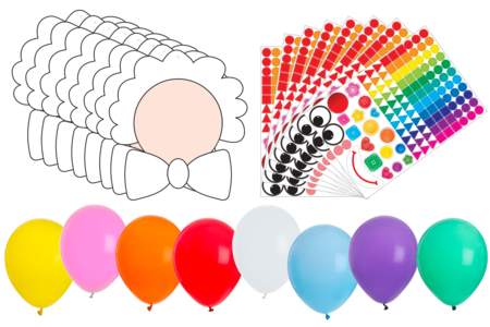 Kit Ballons Clowns - 8 clowns à fabriquer - Kits activités Carnaval – 10doigts.fr