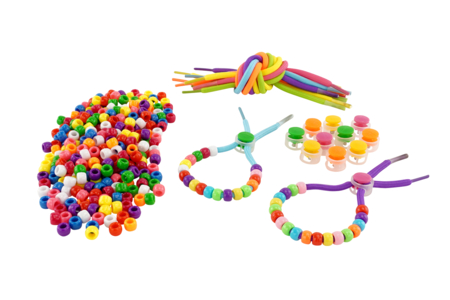 Kit créatif 12 bracelets : Lacets, fermoirs et perles pour enfants - Kits Bijoux – 10doigts.fr