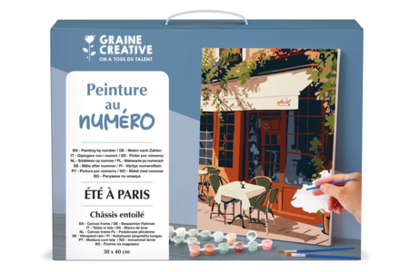 kit créatif Peinture au numero -  Eté à Paris - Peinture aux numéros : découvrez l'art du tableau numéroté pour tous – 10doigts.fr