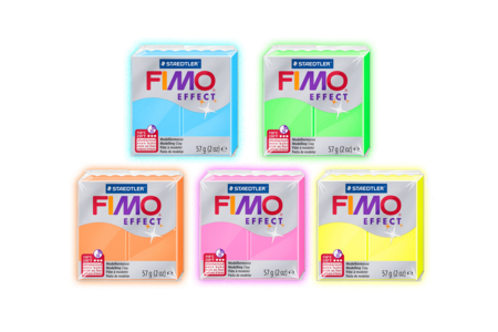 Kit Fimo Néon - 5 couleurs + 1 cutter Offert - Packs Promo pâtes Fimo – 10doigts.fr