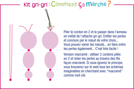 Gri-Gri pour mobile ou sac à main - Tutos Porte-clés et Grigris – 10doigts.fr