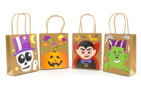 kit halloween sac bonbons en kraft - Sacs à bonbons Halloween – 10doigts.fr