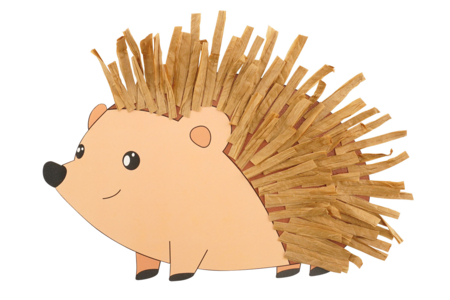 Kit hérissons raphia  - Kits créatifs Automne – 10doigts.fr