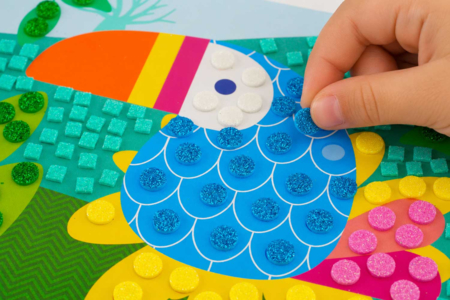 kit mosaiques paillettes toucan - Les nouveautés 2026 – 10doigts.fr
