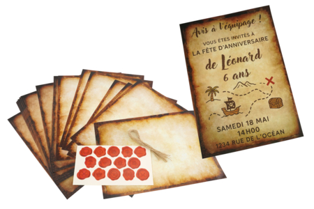 Kit papier à lettre vintage & cachets de cire - 14 feuilles - Kits carteries – 10doigts.fr