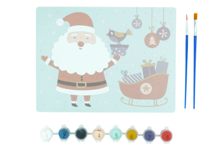 Kit peinture au numéro père Noël création - Idées Cadeaux DIY Noël – 10doigts.fr