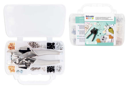 Kit perforatrice et pose-œillets - mallette complète - Pinces perforatrices – 10doigts.fr