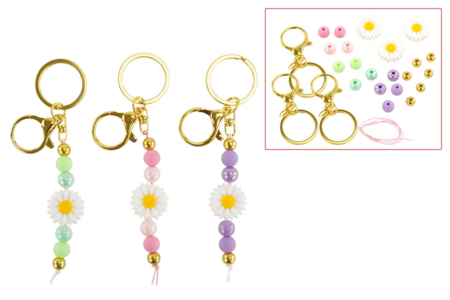 Kit porte clés fleur - 3 pièces - Kits Bijoux – 10doigts.fr