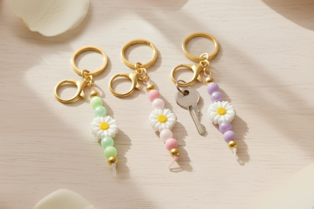 Kit porte clés fleurs maman - Kits Bijoux – 10doigts.fr